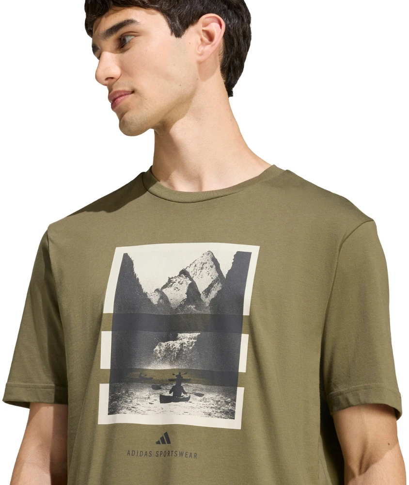 Vyriški marškinėliai adidas Outdoor Kayaking Graphic oliwkowa KB2540 (L)