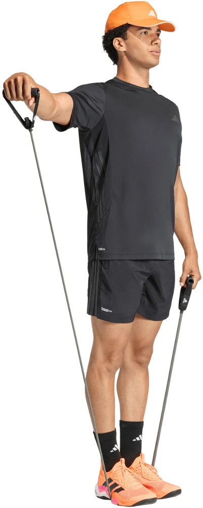 Vyriški marškinėliai adidas Tech Essentials Workout 3-Stripes juoda KQ7485 (3XL)