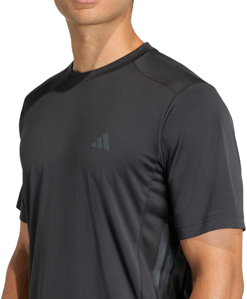 Vyriški marškinėliai adidas Tech Essentials Workout 3-Stripes juoda KQ7485 (3XL)