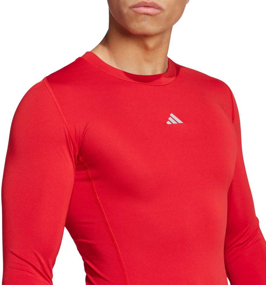 Vyriški marškinėliai adidas Techfit Long Sleeve Tee raudona JP2926 (2XL)
