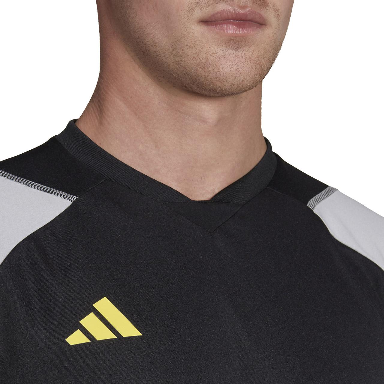 Vyriški marškinėliai Adidas Tiro 23 Competition Jersey juodos ir pilkos spalvos HU1295 (S)