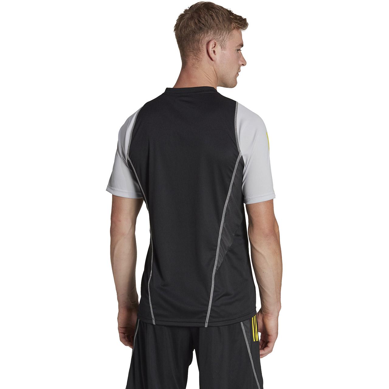 Vyriški marškinėliai Adidas Tiro 23 Competition Jersey juodos ir pilkos spalvos HU1295 (M)