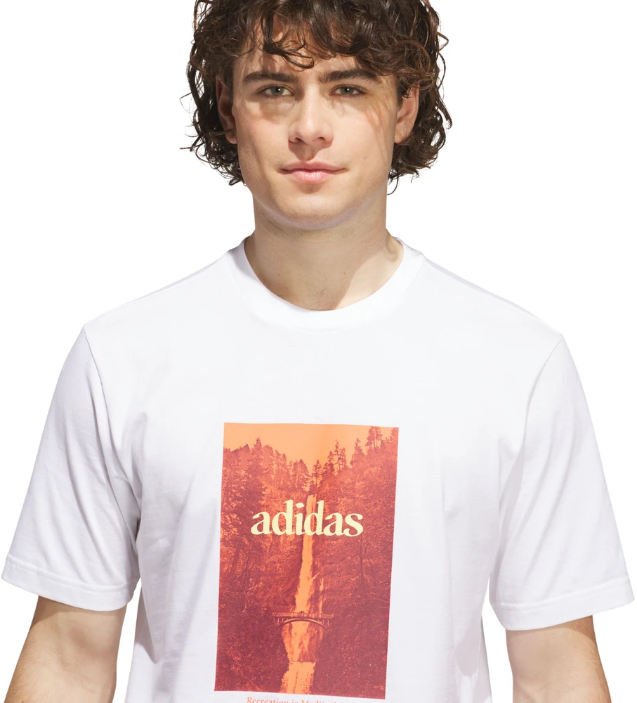 Vyriški marškinėliai adidas Waterfall Graphic balta KH0398 (M)
