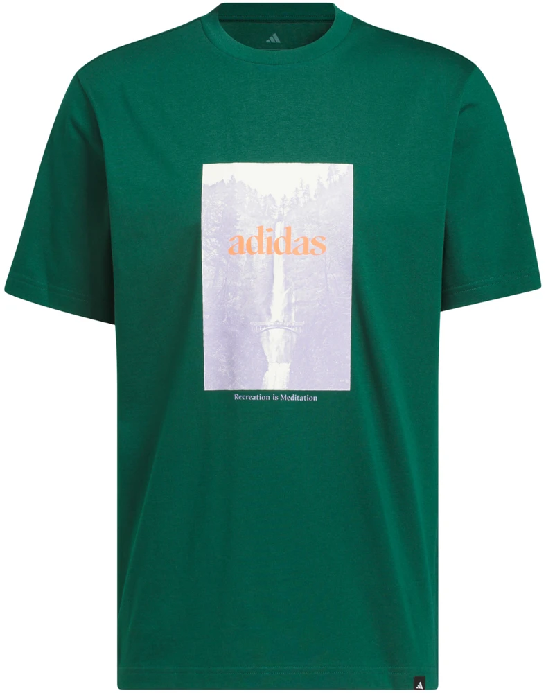 Vyriški marškinėliai adidas Waterfall Graphic žalia KS2173 (2XL)