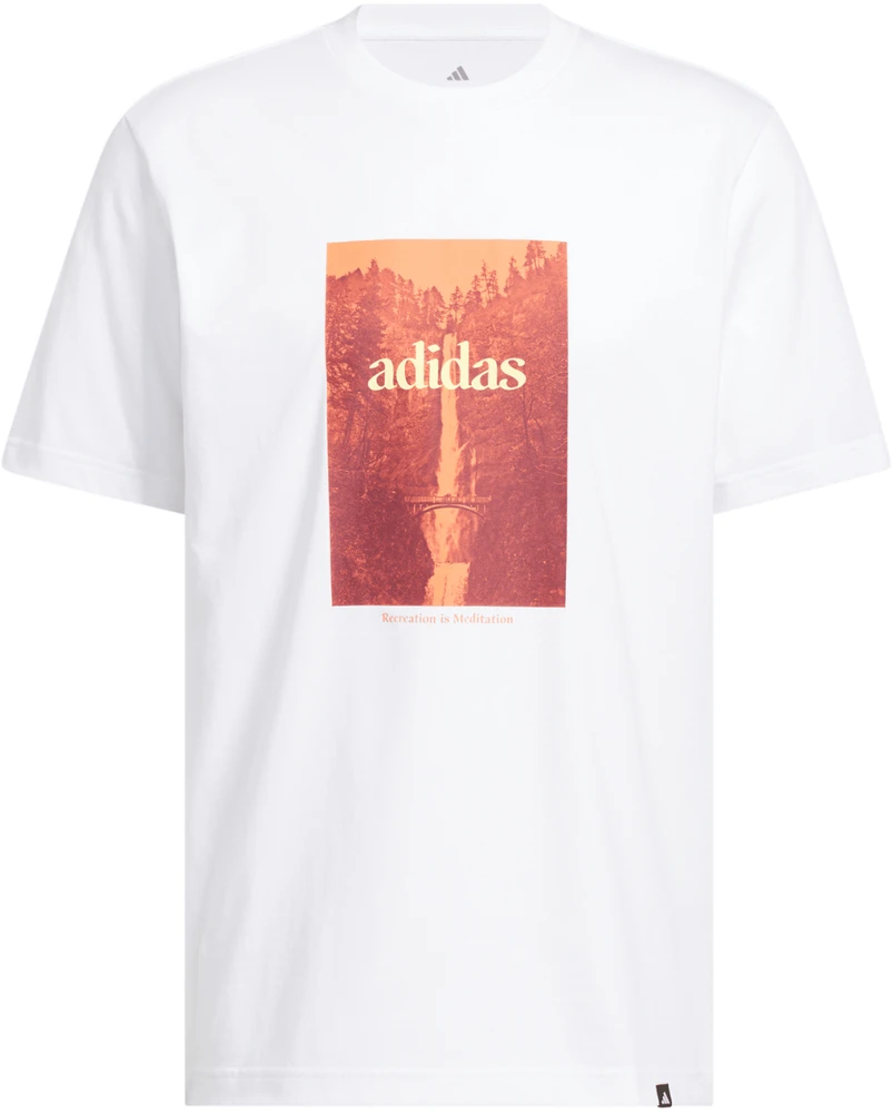 Vyriški marškinėliai adidas Waterfall Graphic balta KH0398 (M)
