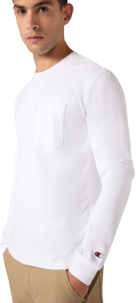 Vyriški marškinėliai Champion LS Tee balta 222507 WW001 (L)