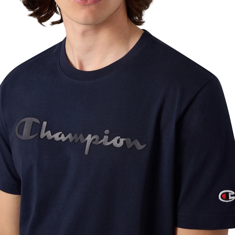 Vyriški marškinėliai Champion SS Tee tamsiai mėlyna 222992 BS501 (S)
