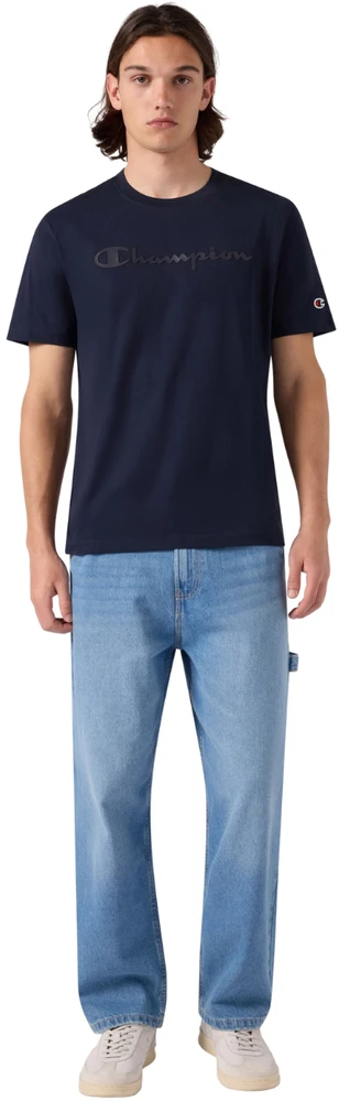 Vyriški marškinėliai Champion SS Tee tamsiai mėlyna 222992 BS501 (S)