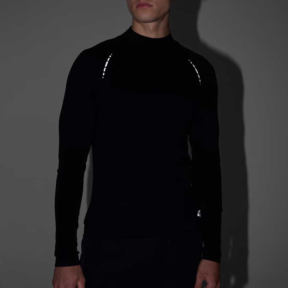 Vyriški marškinėliai longsleeve 4F M417 tamsiai juoda 4FWAW25TFLOM417 20S (L/XL)
