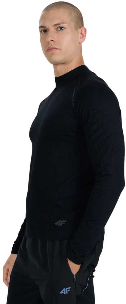 Vyriški marškinėliai longsleeve 4F M417 tamsiai juoda 4FWAW25TFLOM417 20S (L/XL)
