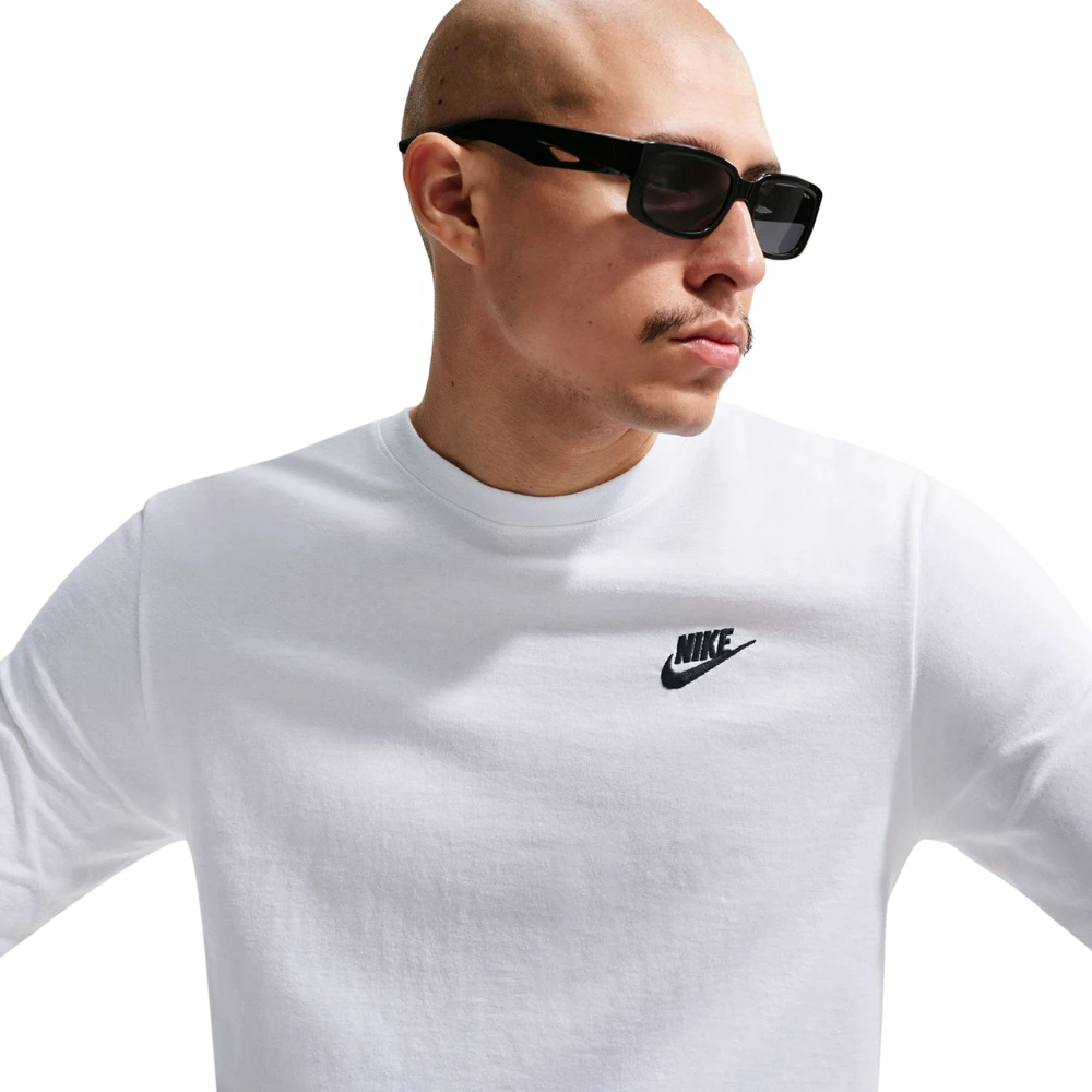 Vyriški marškinėliai Nike Club Tee LS balta AR5193 100 (XL)