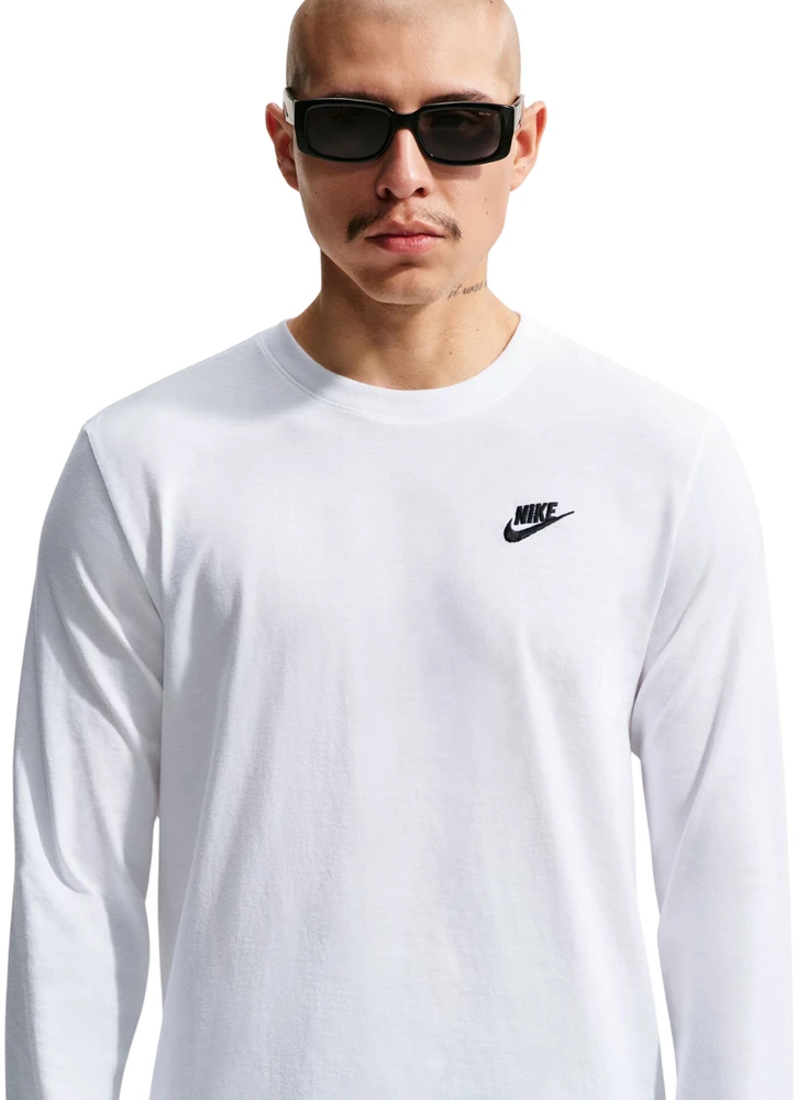 Vyriški marškinėliai Nike Club Tee LS balta AR5193 100 (XL)
