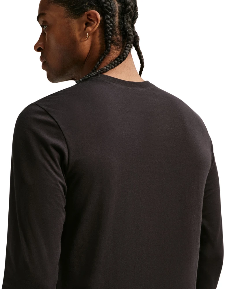Vyriški marškinėliai Nike Club Tee LS juoda AR5193 010 (S)