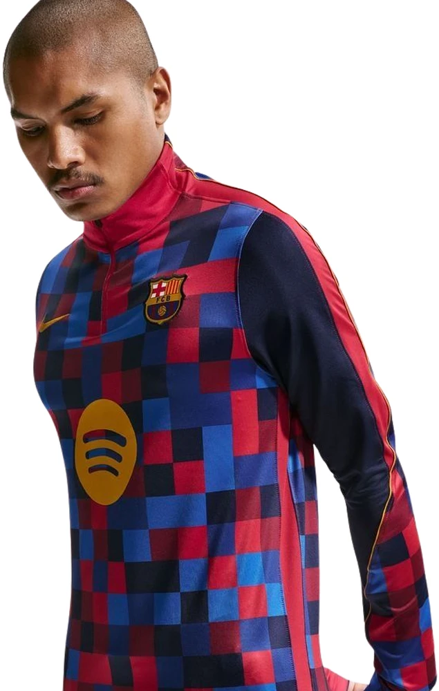 Vyriški marškinėliai Nike FC Barcelona Strike Home mėlyna-raudona IQ1301 621 (M)