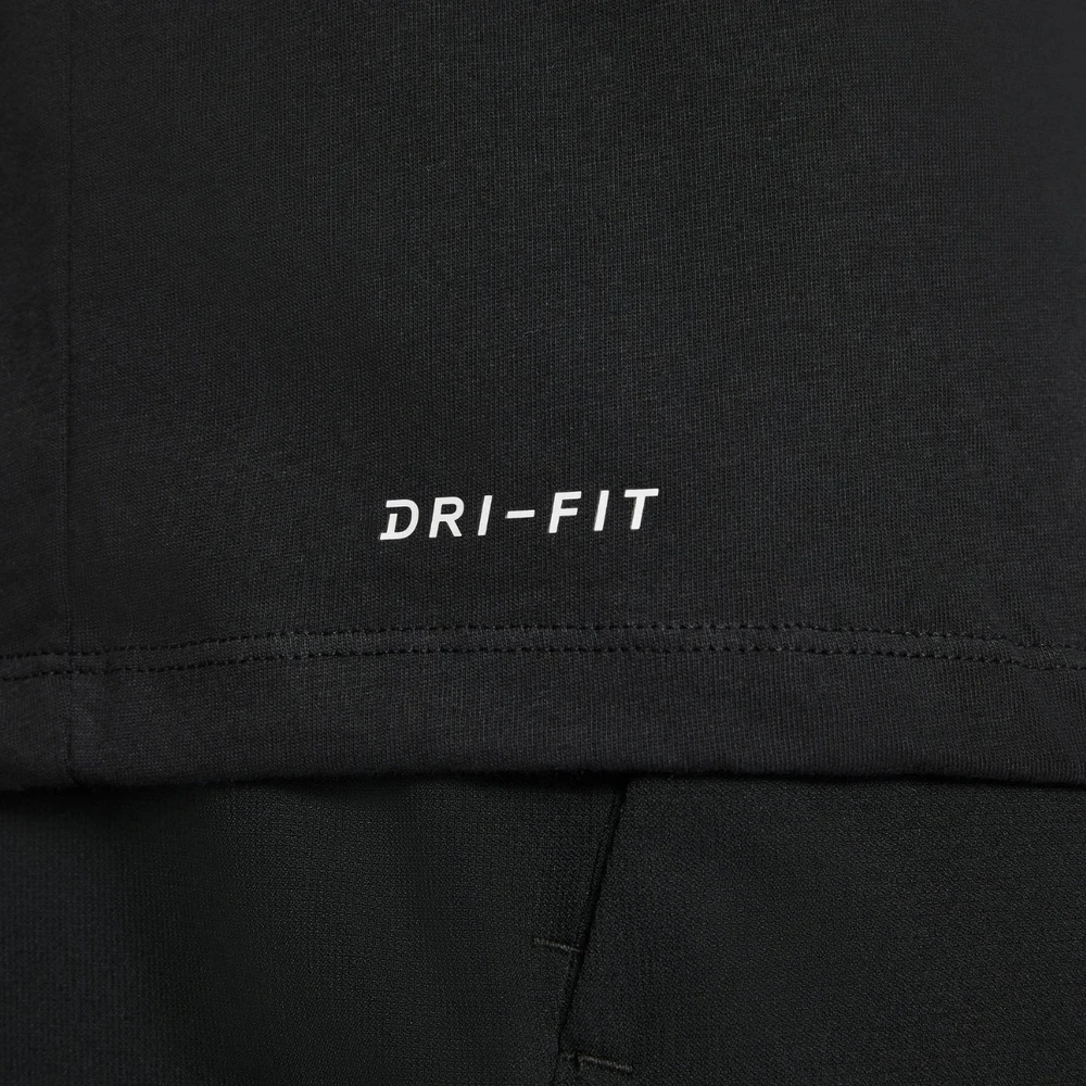 Vyriški marškinėliai Nike Nk Df Te Dfc Crew Solid juoda AR6029 010 (2XL)