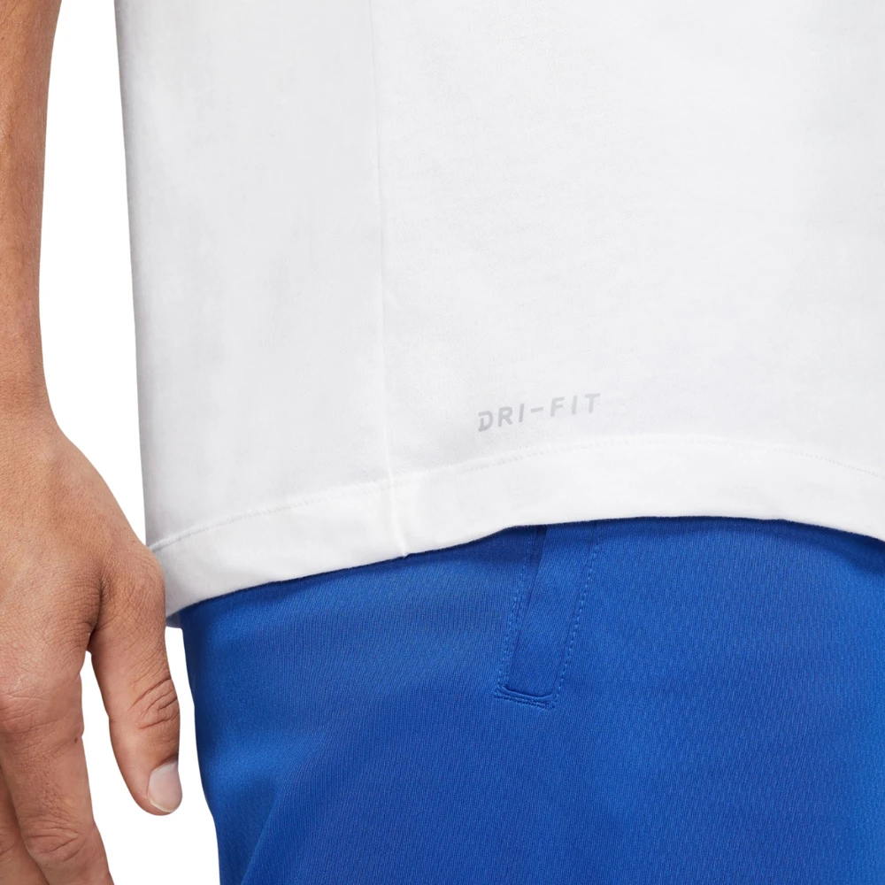 Vyriški marškinėliai Nike Nk Df Te Dfc Crew Solid balta AR6029 100 (L)