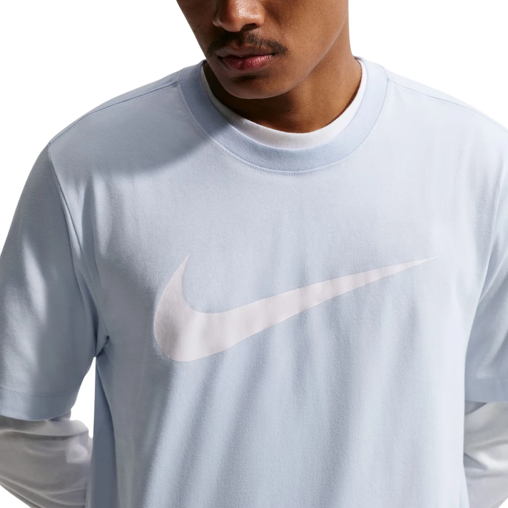 Vyriški marškinėliai Nike Nsw Tee Icon Swoosh melsva DC5094 408 (S)