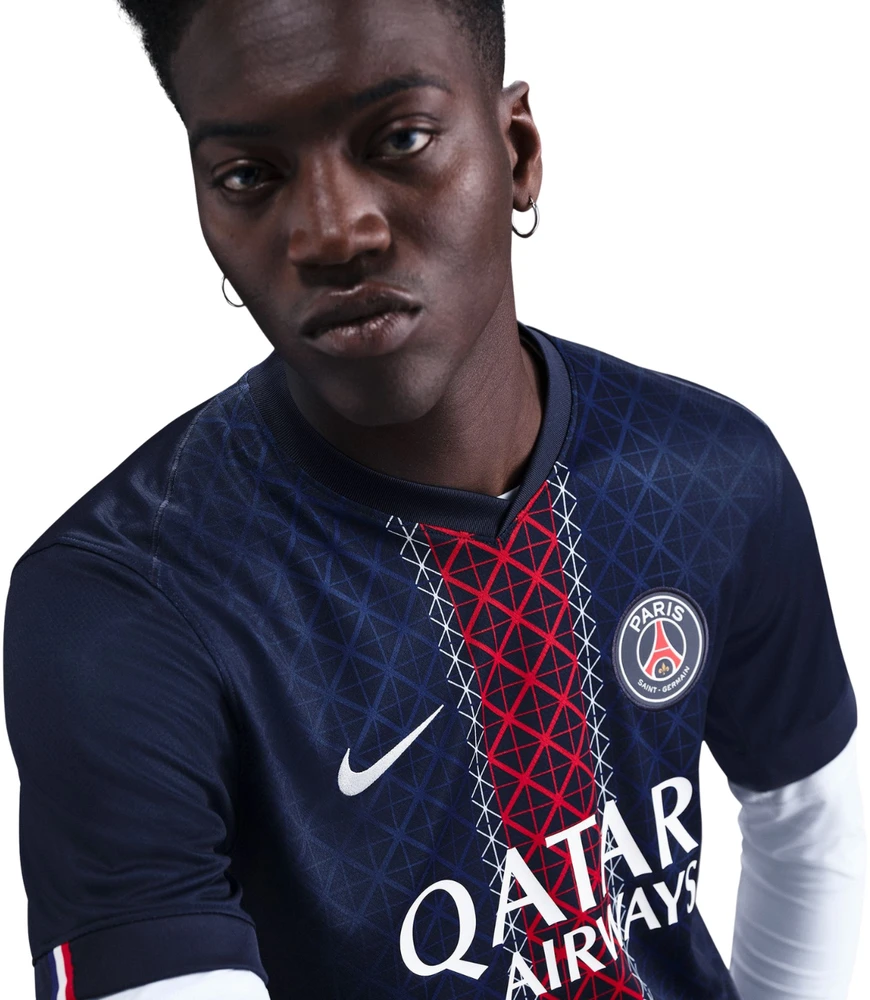 Vyriški marškinėliai Nike PSG Dri-Fit Jersey SS Stadium Home tamsiai mėlyna HJ4593 411 (2XL)