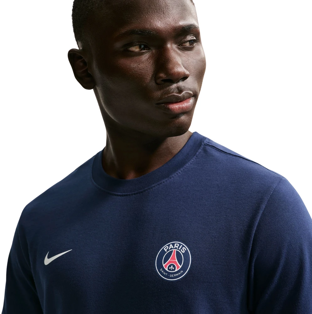Vyriški marškinėliai Nike PSG Essential tamsiai mėlyna IM1664 410 (S)