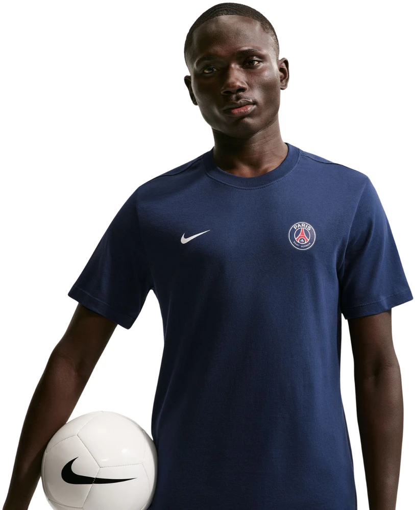 Vyriški marškinėliai Nike PSG Essential tamsiai mėlyna IM1664 410 (S)