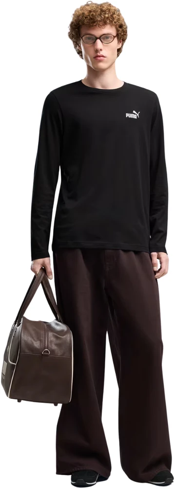 Vyriški marškinėliai Puma ESS No. 1 Logo Longsleeve Tee juoda 682546 01 (M)