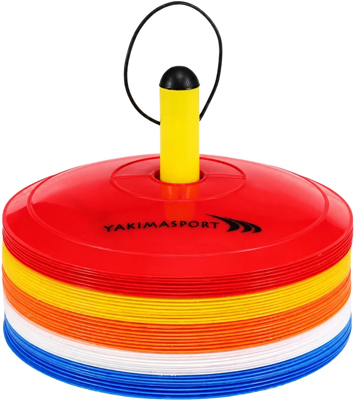 Yakimasport Yakima treniruočių kūgiai su surinkimo stovu 100328 40 vnt.