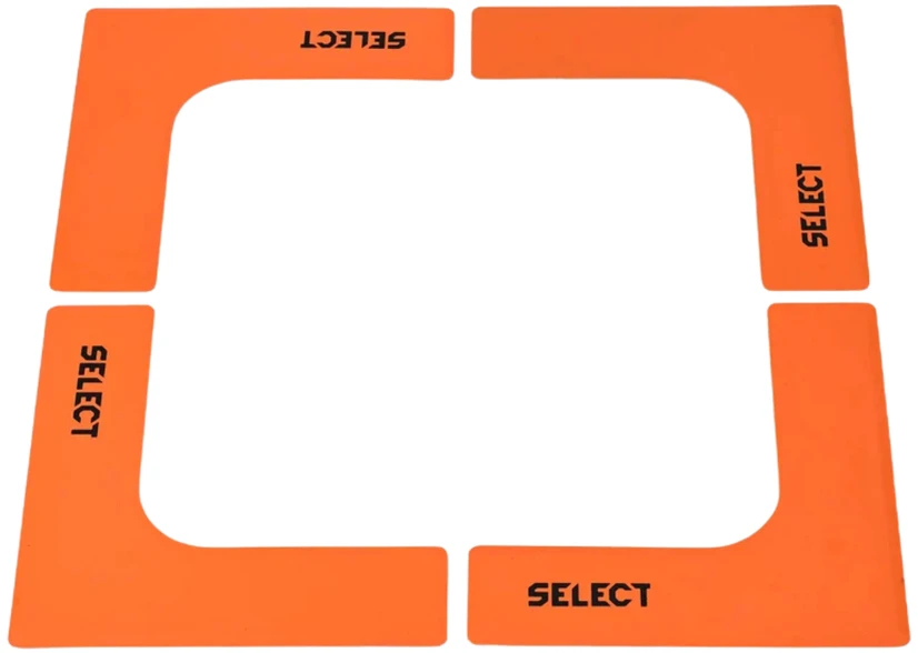 Lauko žymekliai plokšti kampai Select 4 vnt. oranžiniai 17197