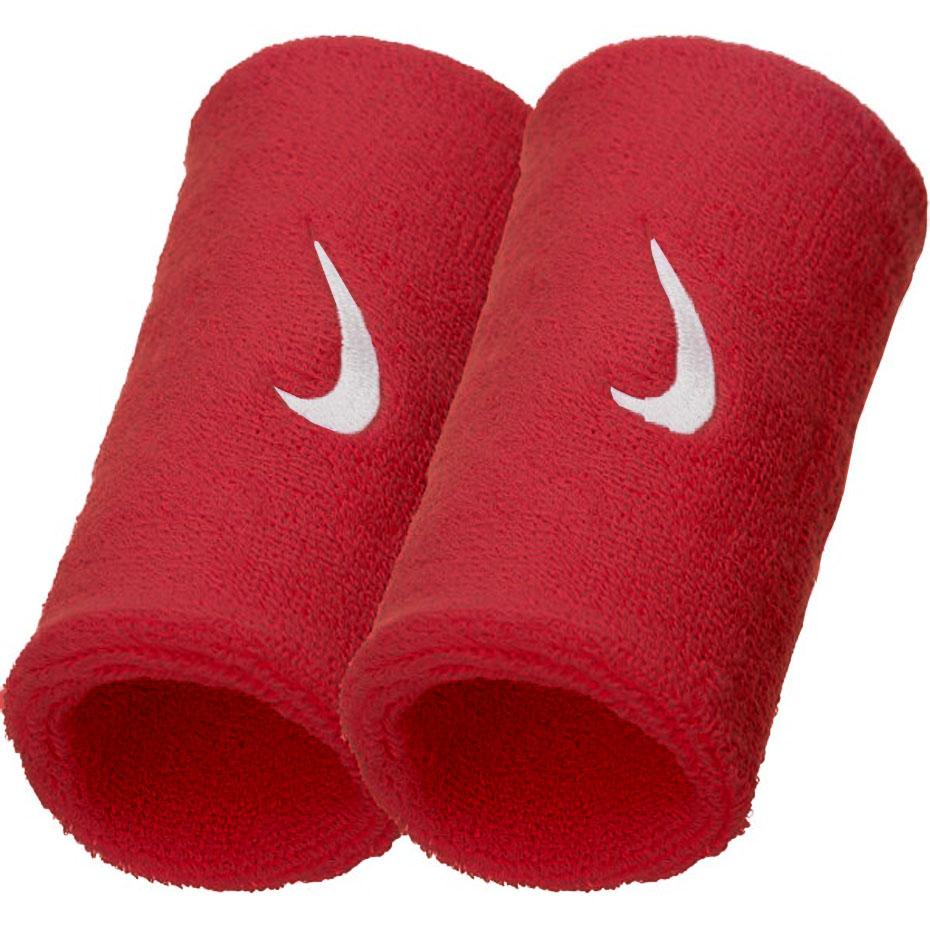 Riešinės sportui plačios Nike Swoosh raudonos 2vnt. NNN05601