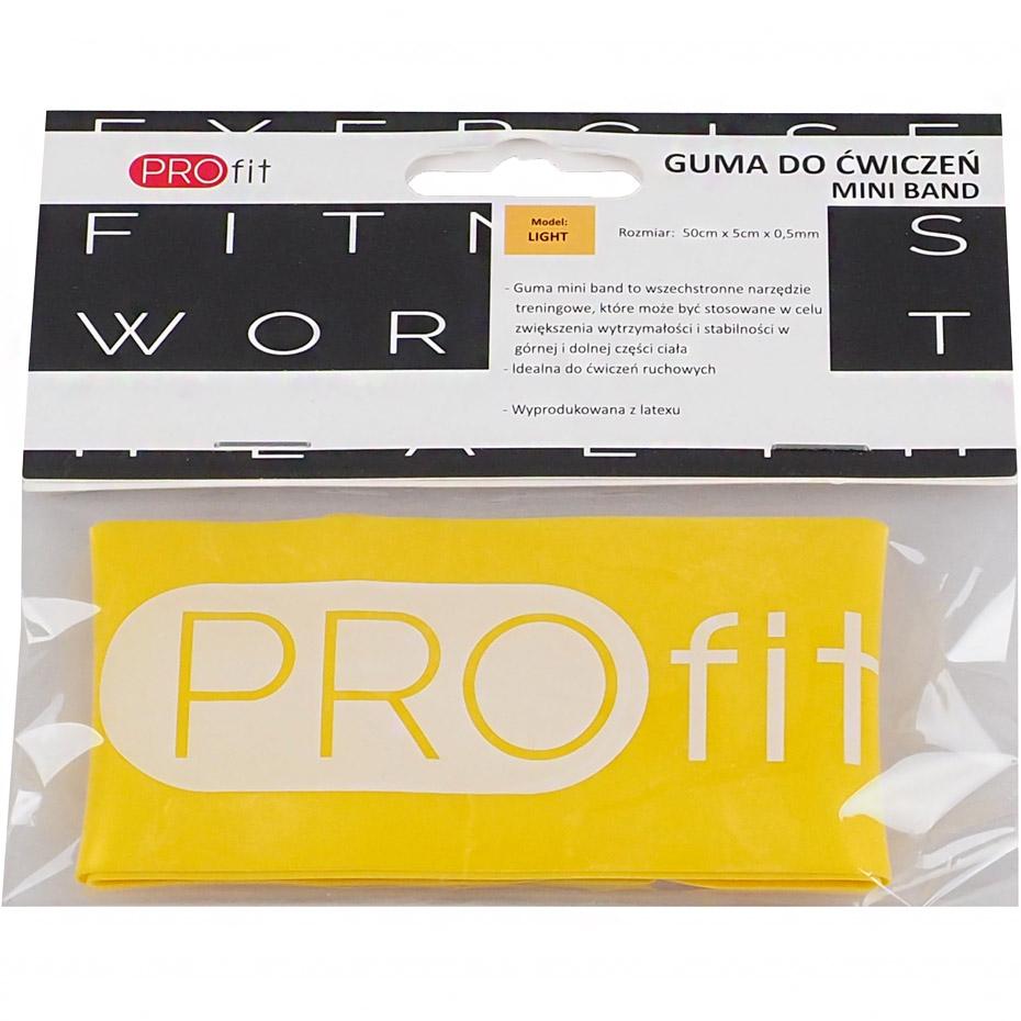 Profit Mini Band 50cm x 5cm x 0,5mm geltona guma