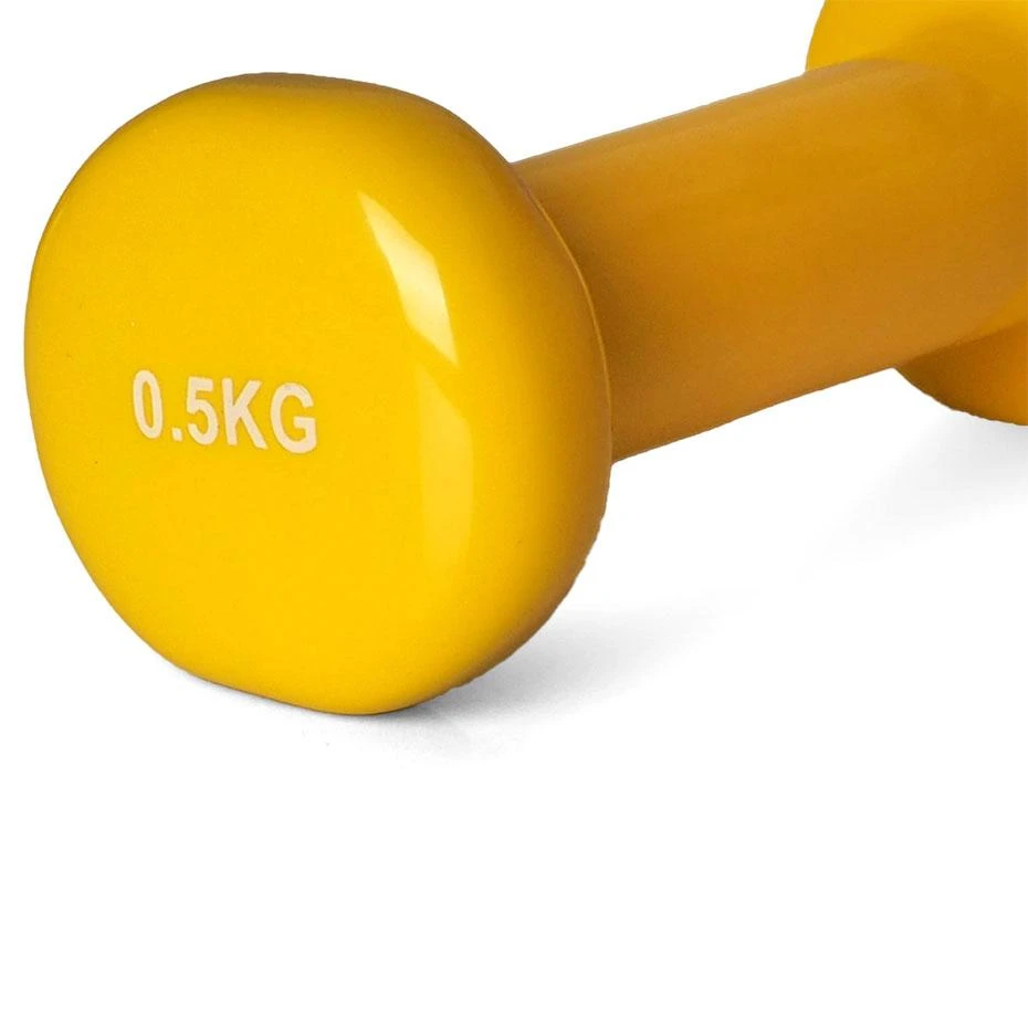 Viniliniai Hanteliai Profit 2 x 0,5kg DK4102, Geltoni