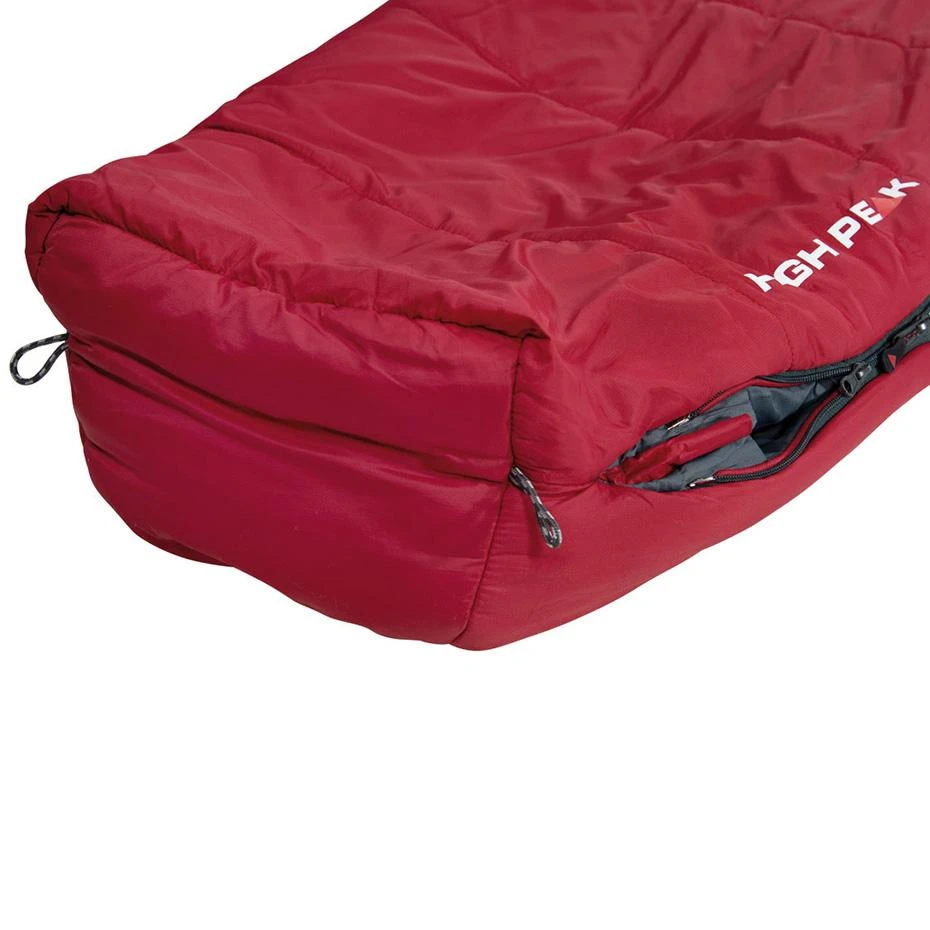 High Peak Hyperion 1M miegmaišis 210x80x50 cm melsvai pilkas / bordo (23363)