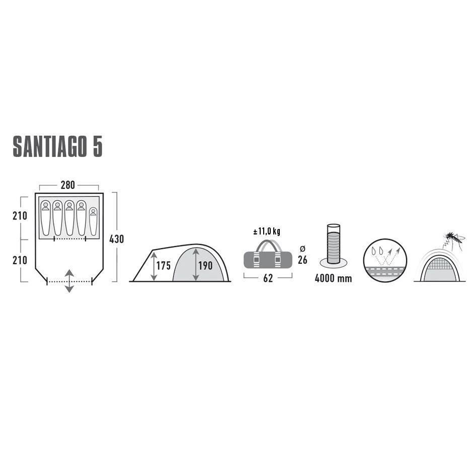 High Peak Santiago 5.0 Palapinė 11802