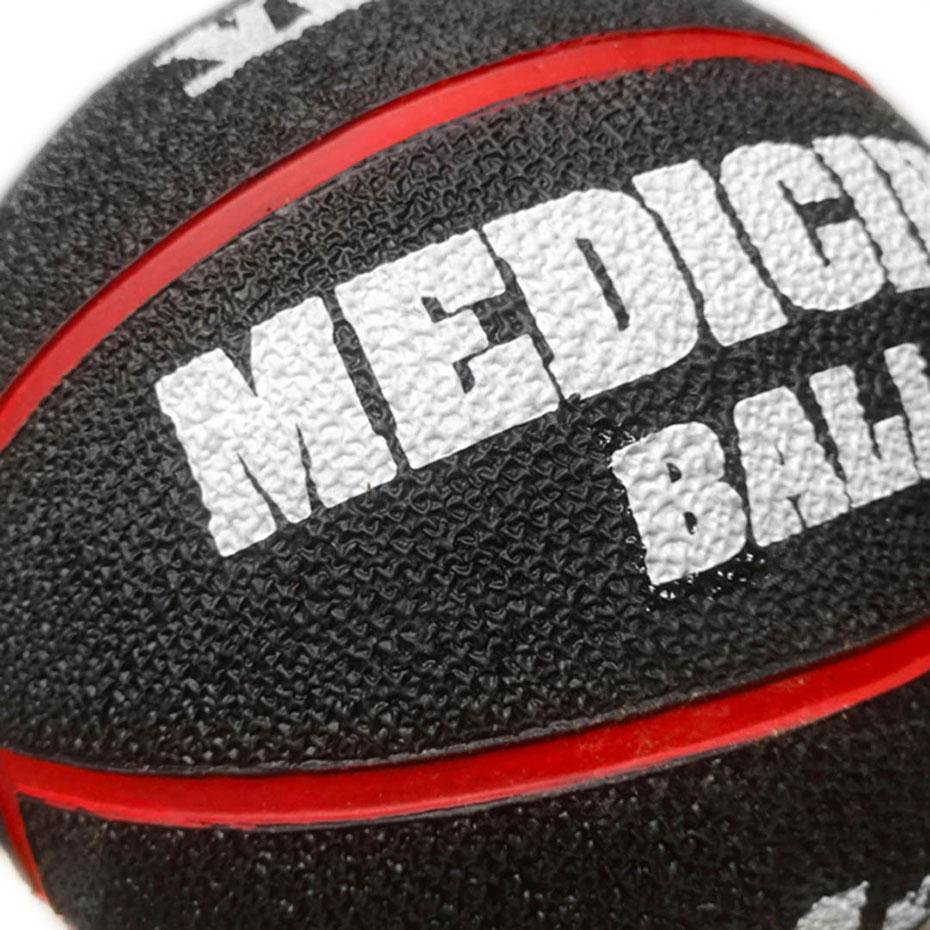Medicinis kamuolys SMJ, 4kg, juodas-raudonas