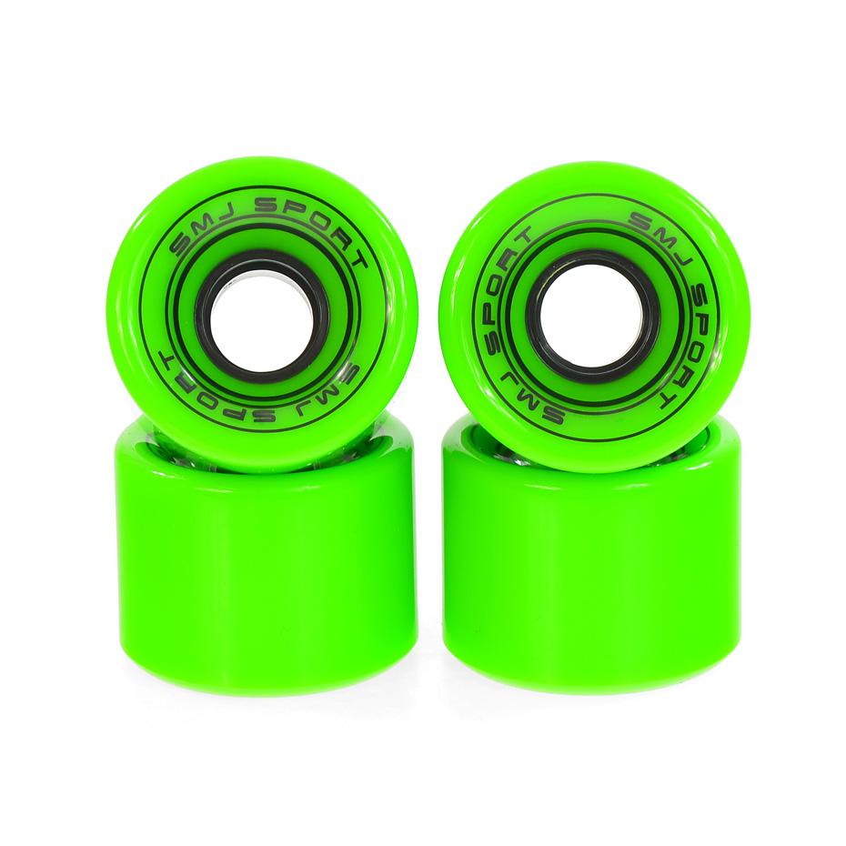 Plastikiniai SMJ ratukai riedlentėms 60x45mm /4vnt./ žali