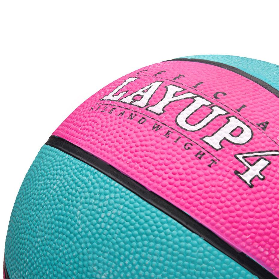 Krepšinio Kamuolys Meteor LAYUP #4 Rožinė/Mėlyna
