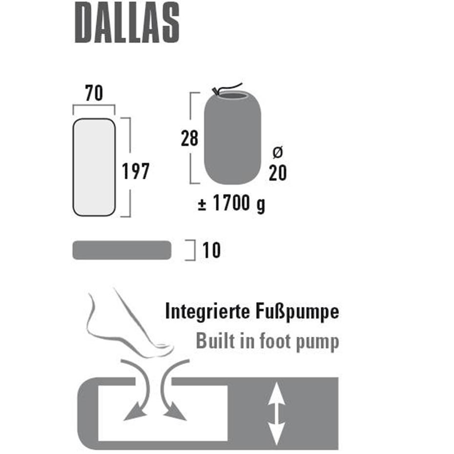 High Peak Dallas 197x70x10 čiužinys (41032)