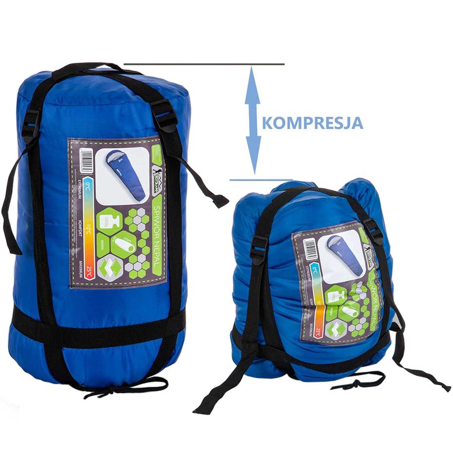 TURISTINIS MIEGMAIŠIS NEPAL SU KOMPRESIJA 210X80X50CM TAMSIAI MĖLYNAS ENERO CAMP 1045658