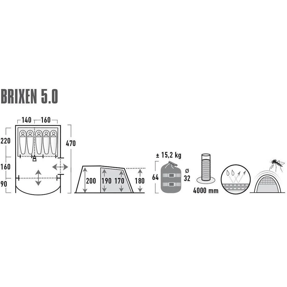 High Peak Brixen 5.0 palapinė (11816)