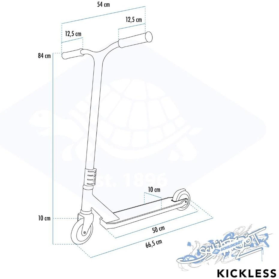 Motoroleris Schildkrot Kickless Forest juodai žalias 510432