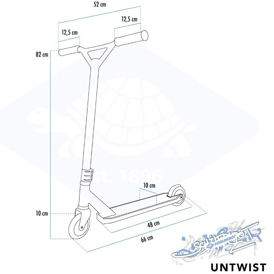 Paspirtukas Schildkrot Untwist Fire Juodas (H0946)