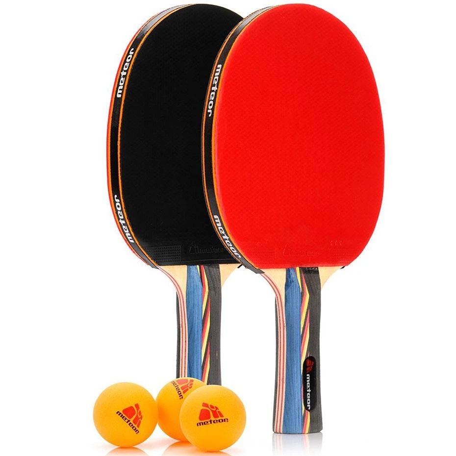 Stalo Teniso Rinkinys METEOR MISTRAL***, 2 Raketės ir 3 Kamuoliukai