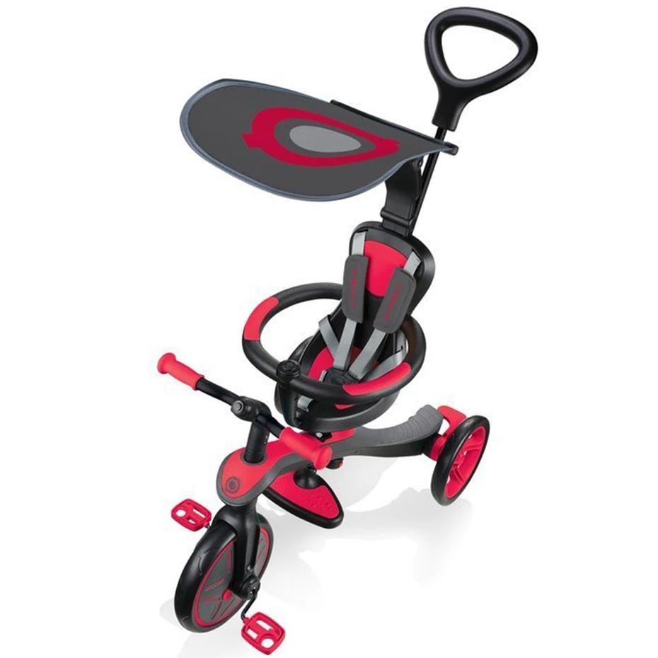 Daugiafunkcinis triratukas Globber Explorer Trike 4in1, raudonas, 632-102