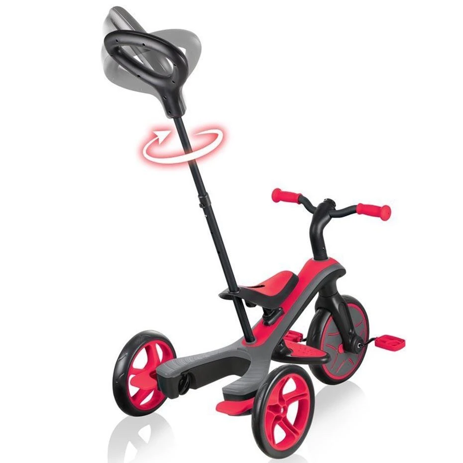Daugiafunkcinis triratukas Globber Explorer Trike 4in1, raudonas, 632-102