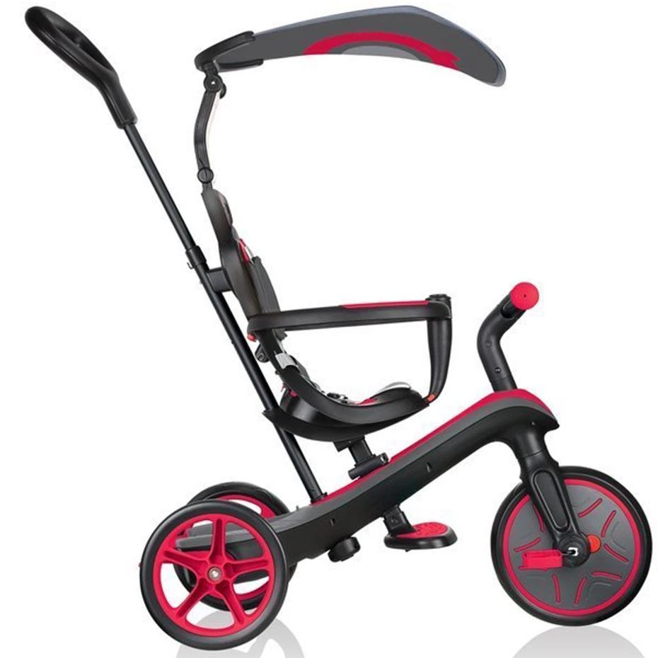 Daugiafunkcinis triratukas Globber Explorer Trike 4in1, raudonas, 632-102
