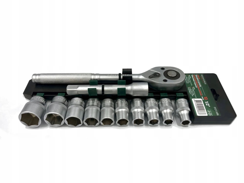 Įrankių rinkinys Įrankių rinkinys 1/2" nasadki, grzechotka 12el (10-24mm) (6-kątnych)