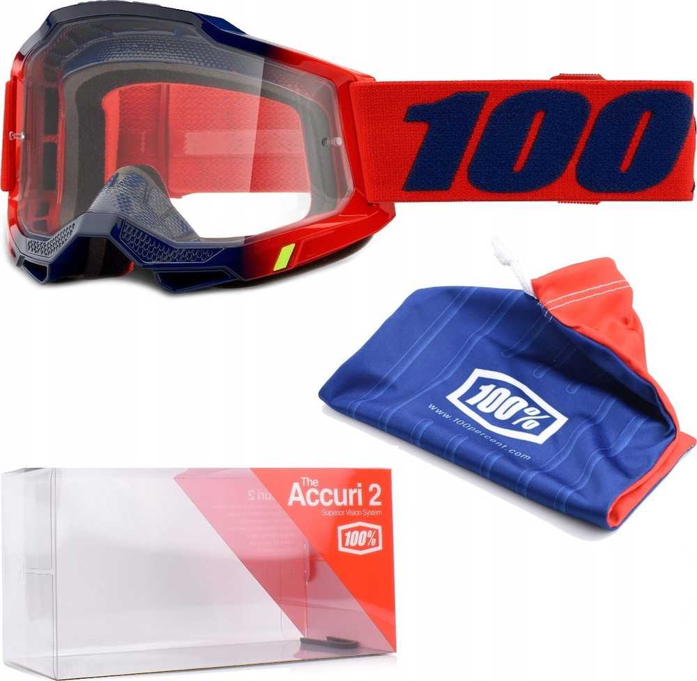 100 % akiniai 100 % ACCURI 2 KEARNY (Permatomas stiklas nuo rasojimo, LT 88 % -92 %) (NAUJIENA)
