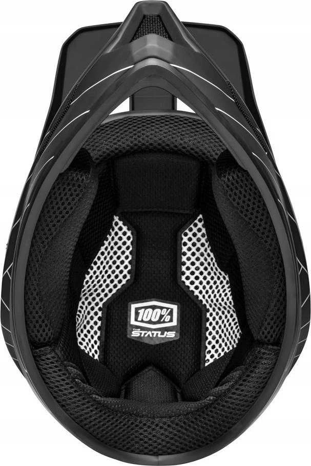 1 Jaunesnio amžiaus viso veido šalmas STATUS DH/BMX Šalmas Essential Juodas dydis. S (47-48 cm) (NAUJIENA)