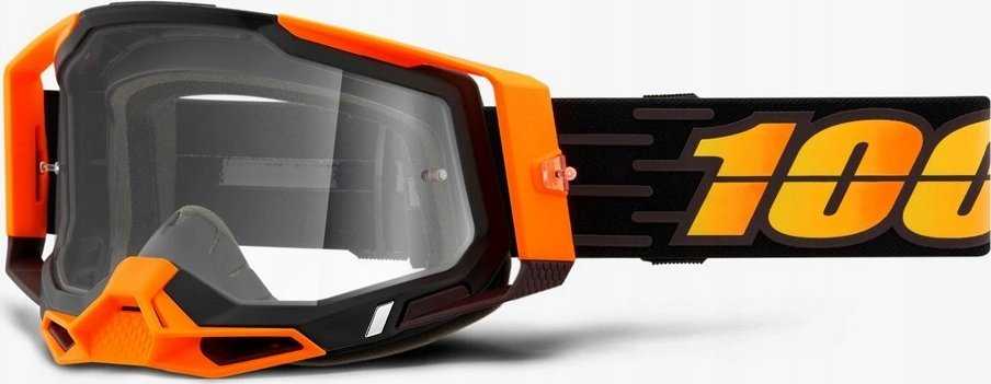 100 % apsauginiai akiniai 100 % RACECRAFT 2 COSTUME 2 (Clear Glass Anti-Fog, LT 88 % -92 % + 10 Slyding) (NAUJIENA)