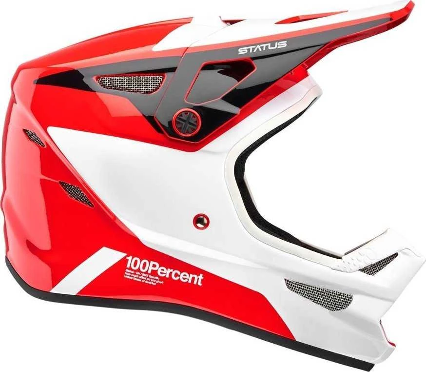 100% Kask full face 100% STATUS DH/BMX šalmas Carby sidabrinis roz. XL (61-62 cm)