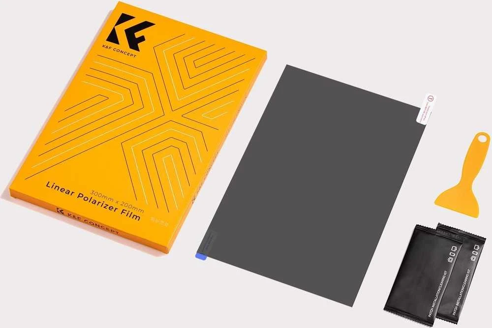 K&F rinkinys 1x poliarizacinė plėvelė PL 300x200mm 30x20cm Concept + priedai / Kf31.074